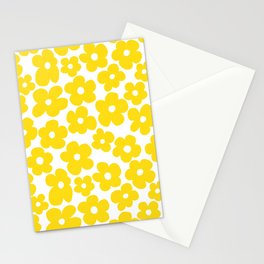 Yellow Flowers - Floral Pattern - Seamless Pattern – Vintage Style Decor Stationery Card