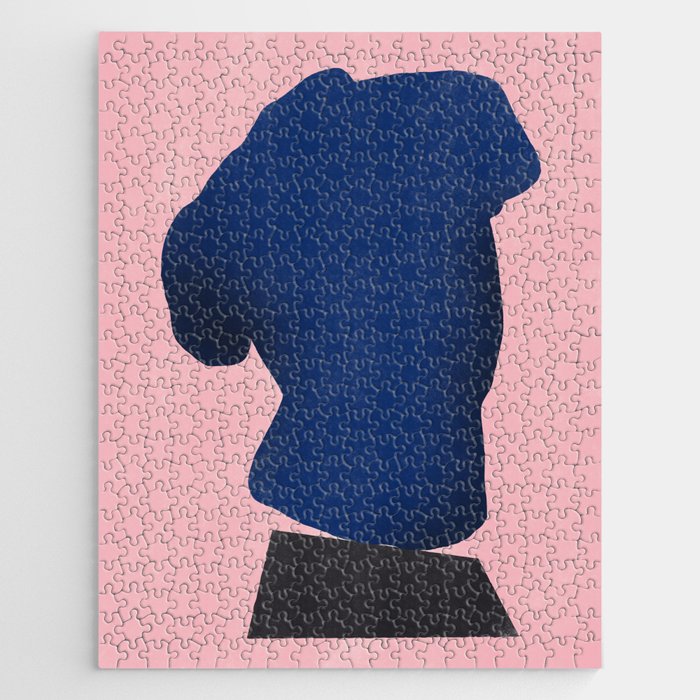 Stone sculpture in blue Jigsaw Puzzle