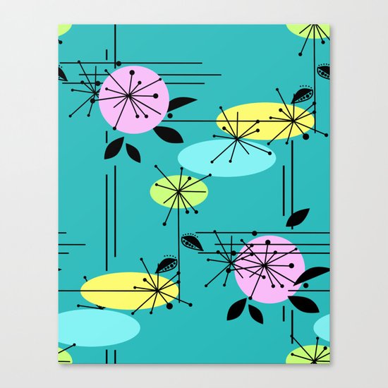 Retro . Turquoise . Canvas Print