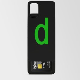 LETTER d (GREEN-BLACK) Android Card Case
