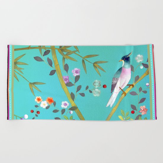chinois 1731: turquoise Beach Towel