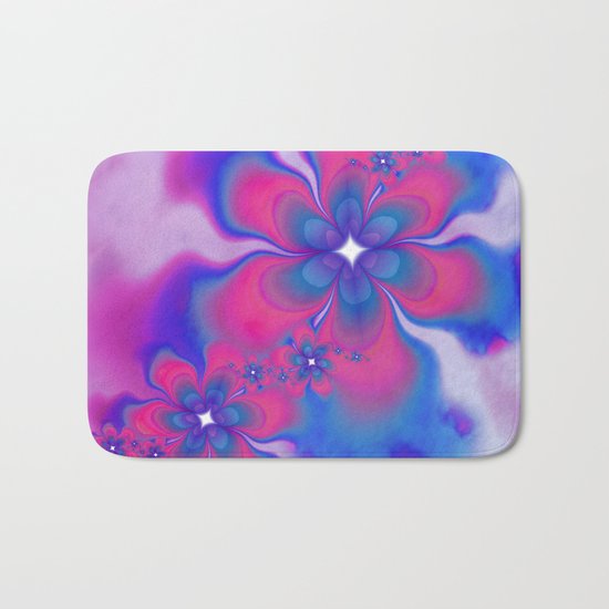 Fleurs Fête Fractal Bath Mat