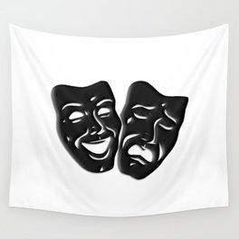 Theater Masks of Comedy and Tragedy Wall Tapestry