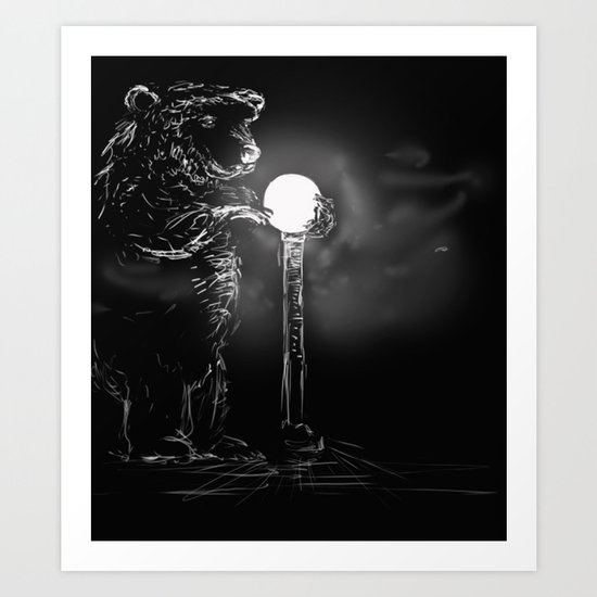 Drawn to the light Art Print