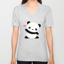 Kawaii Cute Panda Bear Unisex V-Neck