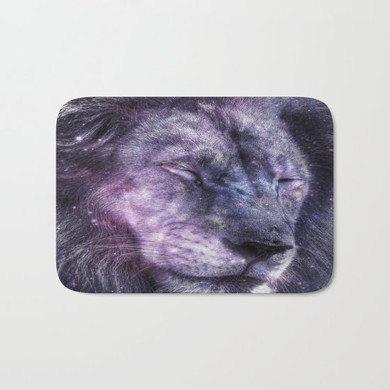 galaxy lion leo Bath Mat