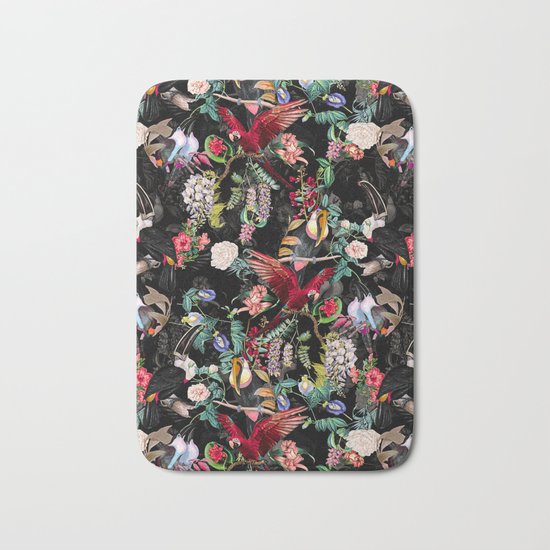 Floral and Birds IX Bath Mat