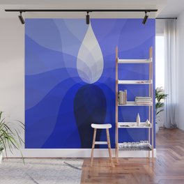 Monochromatic Blue Wall Mural