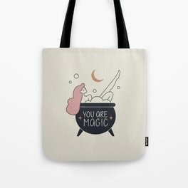 Girl in a Cauldron - "You Are Magic" Tote Bag