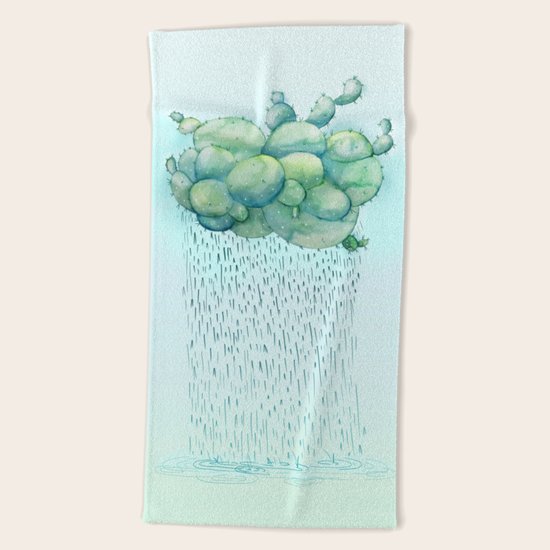 PRICKLY RAIN Beach Towel