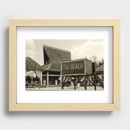 Travel Photography : Tiki Beach in Cayman Islands Recessed Framed Print