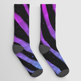Ripped SpaceTime Stripes - Cyan/Pink Socks