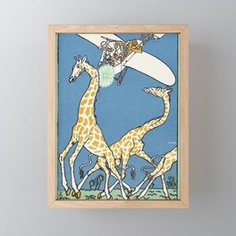 Bloodless Giraffe Hunt (Unblutige Jagd auf Giraffen) Framed Mini Art Print
