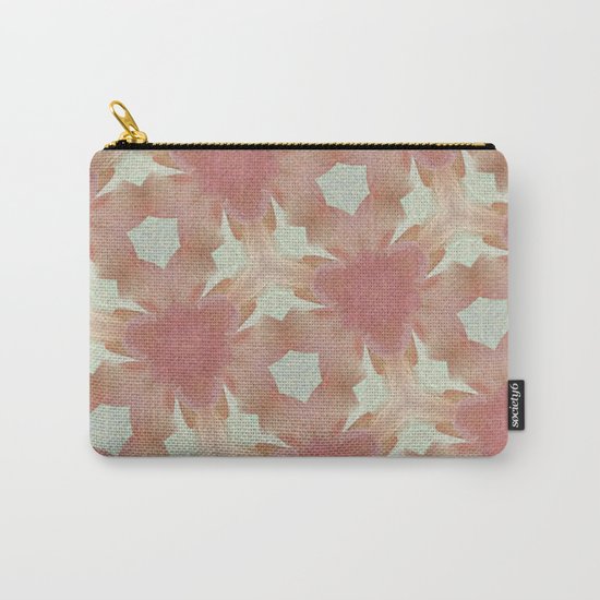 Geometric Floral Design - Pink Carry-All Pouch