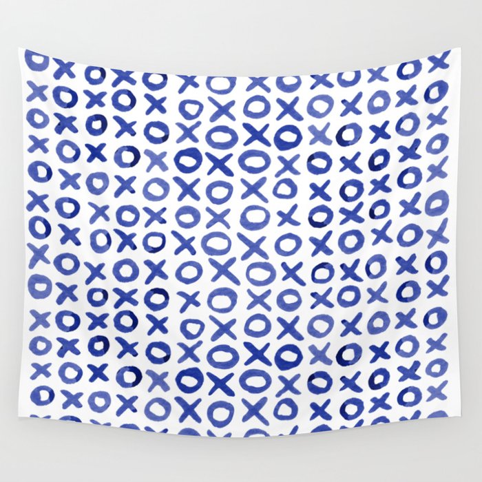 Xoxo valentine's day - blue Wall Tapestry
