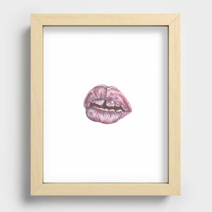 Lips.1 Recessed Framed Print