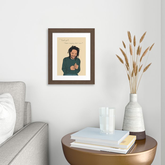 Earl Sweatshirt w lyrics Framed Art Print by Cat Som Society6