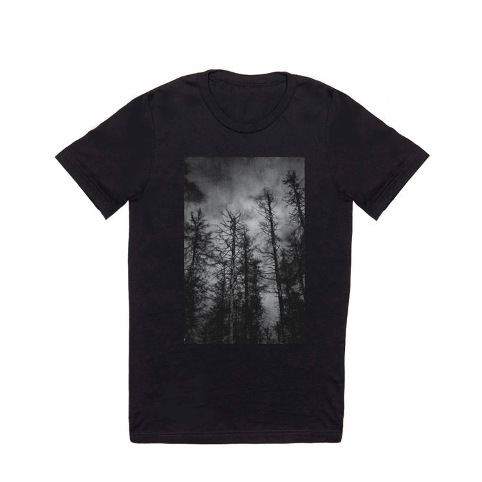 Transmission // Vintage Mountains Moody Forest With Dead Souls Cascadia Trees in Moonlight T Shirt