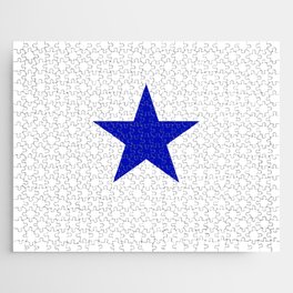 BLUE STAR WITH WHITE SHADOW. Jigsaw Puzzle