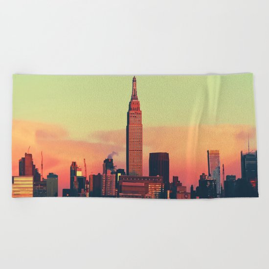 NYC Skyline Beach Towel