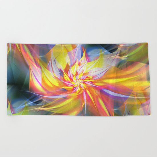 Fractal Flower Beach Towel