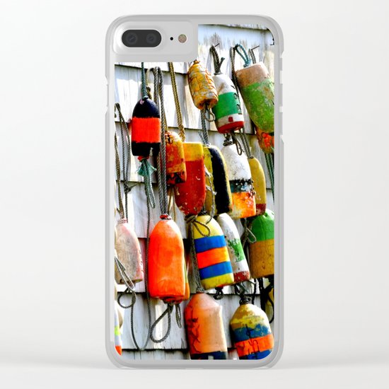 COLOURFUL FISHING FLOATS Clear iPhone Case