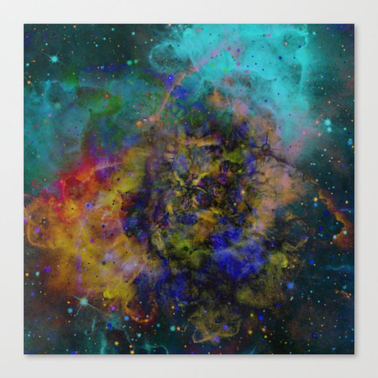 Evolving Space Abstract Outer Space Painting Canvas Print By