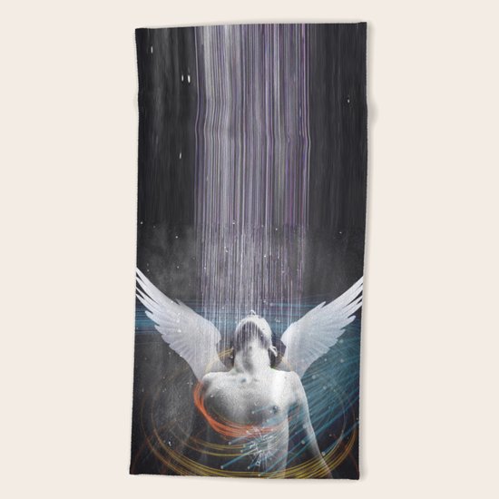 Dark Rain Beach Towel
