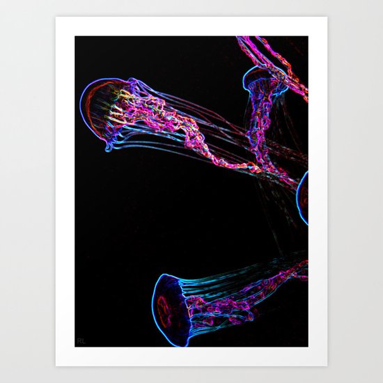 Flow In The Dark III Art Print