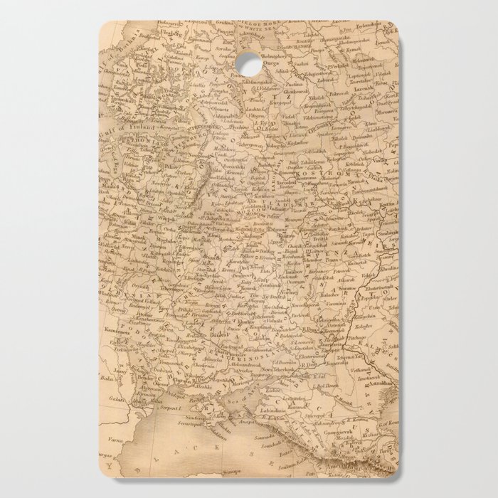 Vintage East Europe Map Cutting Board