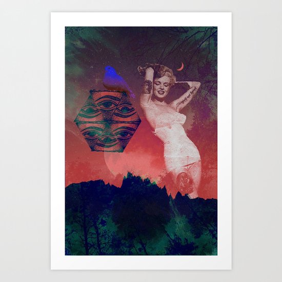 False Colored Eyes Art Print