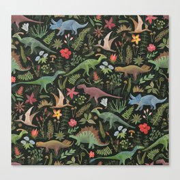 Dinosaur Jungle Canvas Print