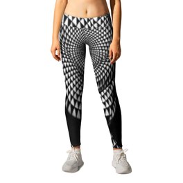 0622-JAL Heart Shape Pattern on Breasts and Nude Body Abstracted by Optical Patten Leggings