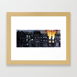 House on Fire Framed Art Print
