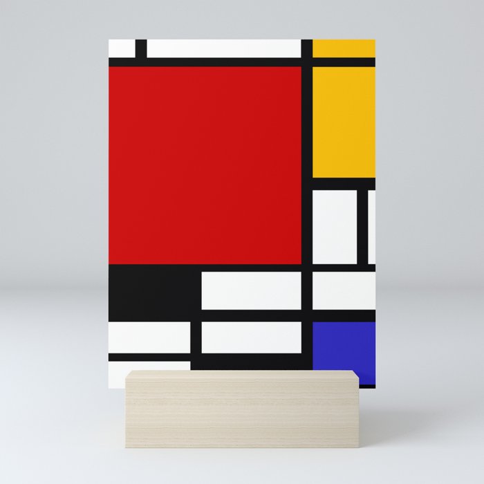 Piet Mondrian - Composition with Red, Yellow, and Blue 1942 Artwork Mini Art Print
