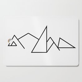 Seven Summit Mountains (Geographic Line Art) Cutting Board