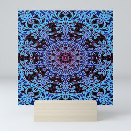 Blue Mystic Floral  Mini Art Print