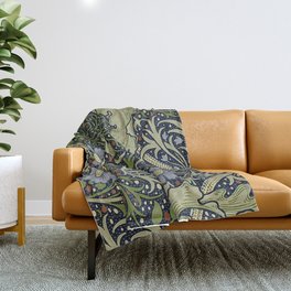 William Morris Seaweed Pattern Throw Blanket