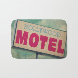 The Hollywood No-Tell Motel Bath Mat | Architecture, Vintage, Typography, Photo 
