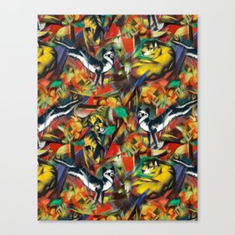 Franz Marc - Abstract Animals Painting Seamless Pattern Adaption  Canvas Print