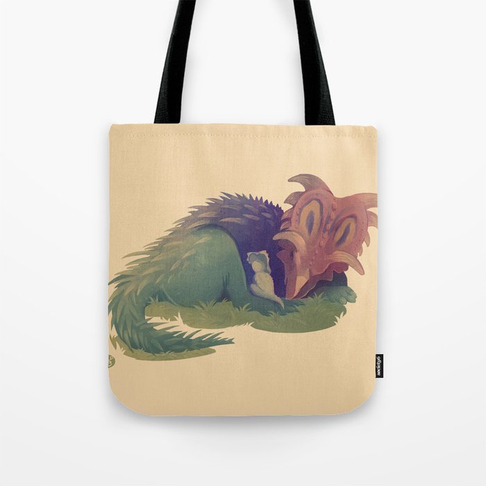 medusaceratops and child Tote Bag