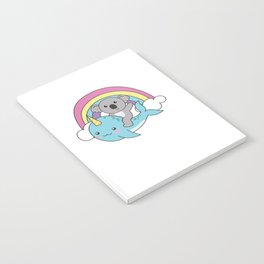 Narwhal Koala Ocean Unicorn Kawaii Rainbow Notebook