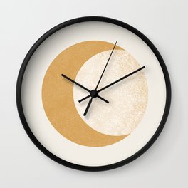 Moon Crescent - Gold Wall Clock