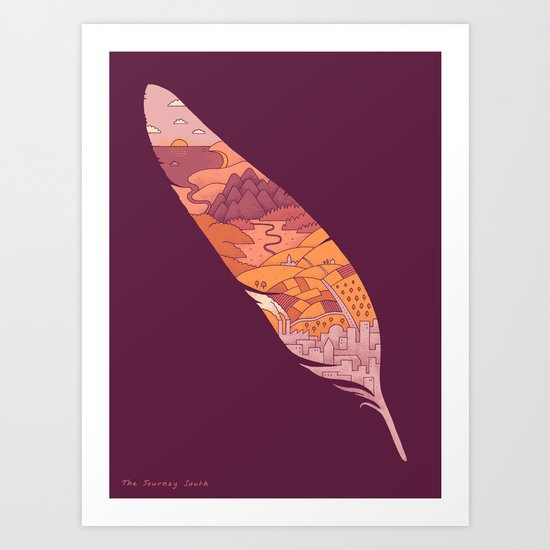 The Journey South Art Print
