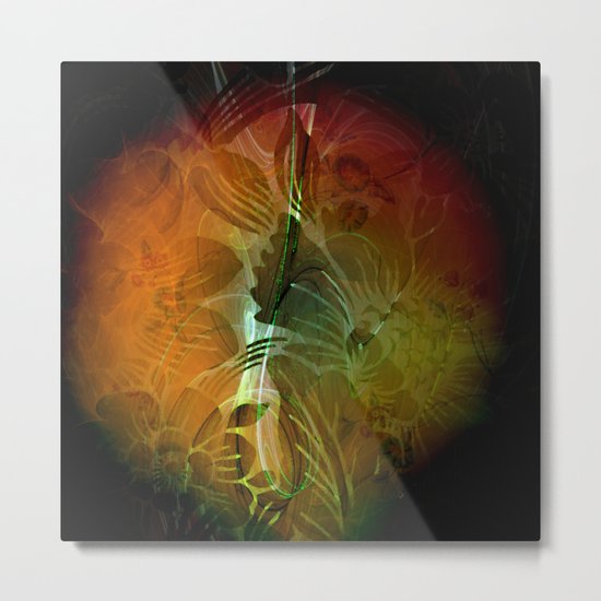 Abstract floral design Metal Print