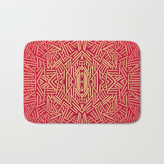 Radiate (Red Yellow Ochre non-metallic) Bath Mat