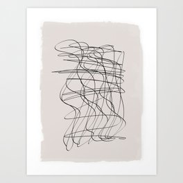 Dance | Minimal Abstract Line Drawing Art Print