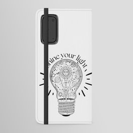 Celestial Shine light inspirational quote and astrology light bulb Android Wallet Case