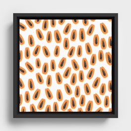 Fresh papaya Pattern Framed Canvas