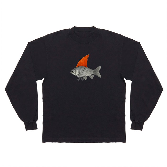 Goldfish with a Shark Fin Long Sleeve T Shirt